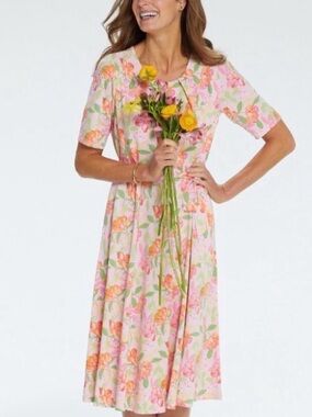 Appleseed’s NWOT Limited Edition Floral Knit Dress With Pockets